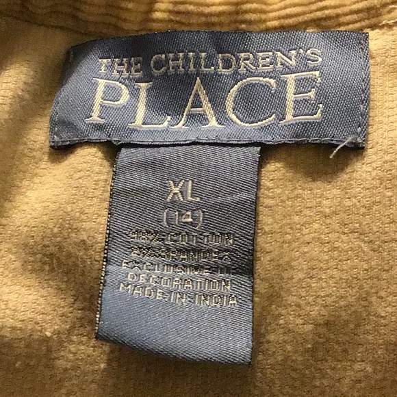 THE CHILDREN’S PLACE CORDUROY BUTTON JACKET SZ 14 - Picture 8 of 9